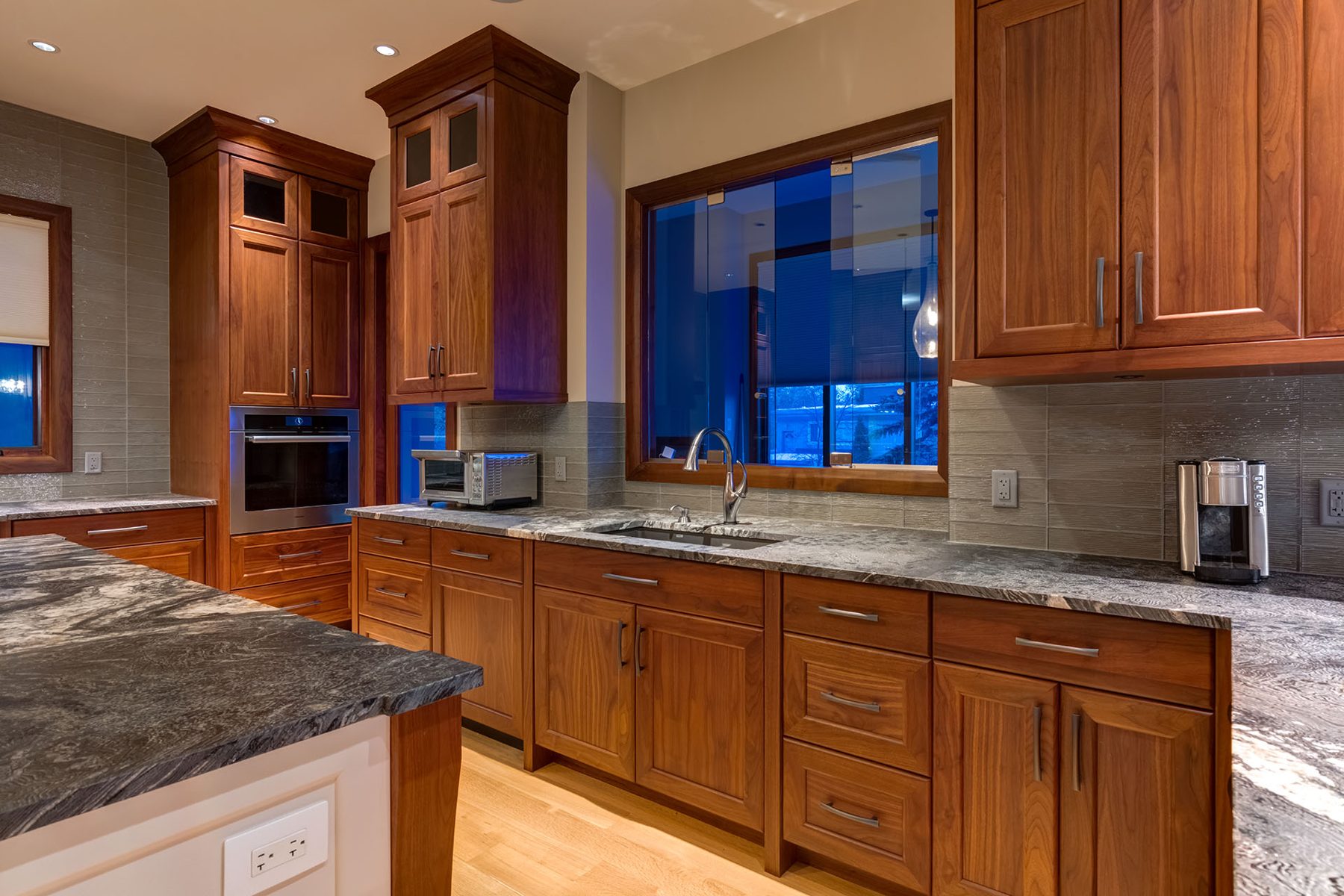 New kitchen with walnut cabinets, granite counters, and stainless steel appliances — Oxford